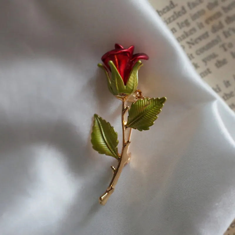 little rose flower vintage brooch women clothing flower accessories brooches party holiday gift