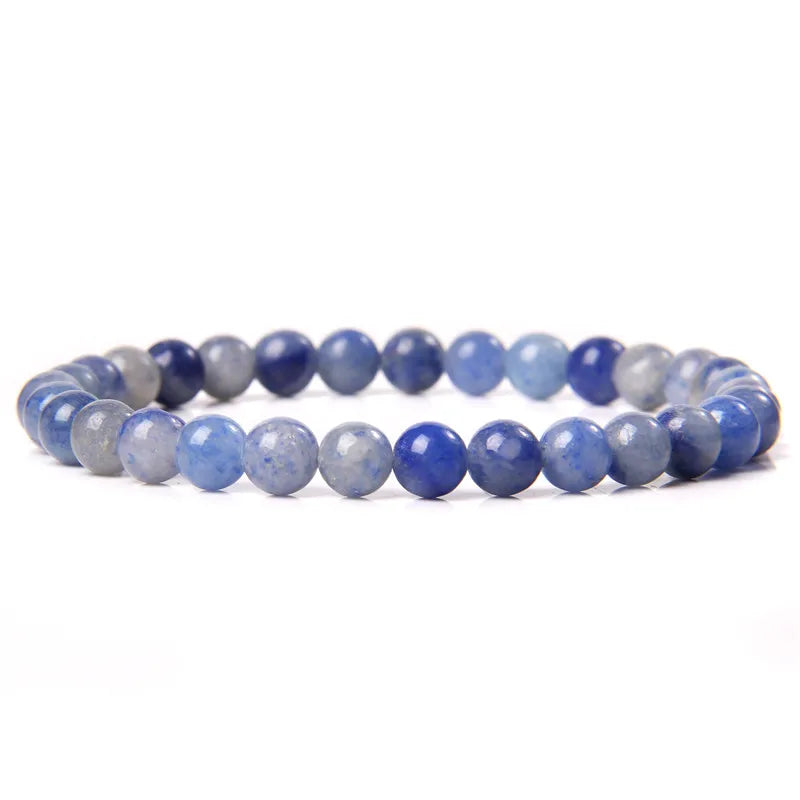 Hemasa 6mm Natural Stone Beads Bracelet/ Blue Tiger Eye/ lapis lazuli Beads Stretchable  Bracelet