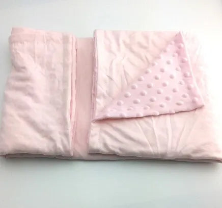 Tejesa Knitted Cotton bean fleece double-sided baby blanket swaddle children's blanket cartoon soft and comfortable newborn quilt