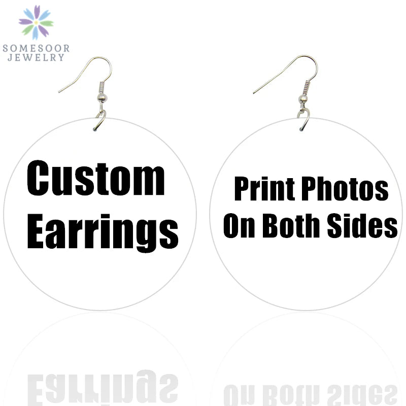 SOMESOOR Tree Leaves Life Engraved Unfinished Wooden Drop Earrings African Ethnic Bohemian Big Dangle Jewelry For Women Gifts