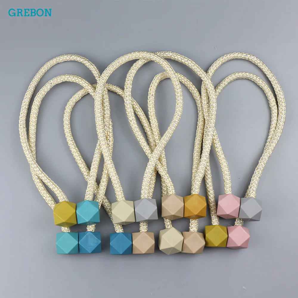 Curtain Hanging Hook Magnetic Holders For Window Decorative Tieback Clip Buckle Clamp New Rope Constructor Ball Home Accessories