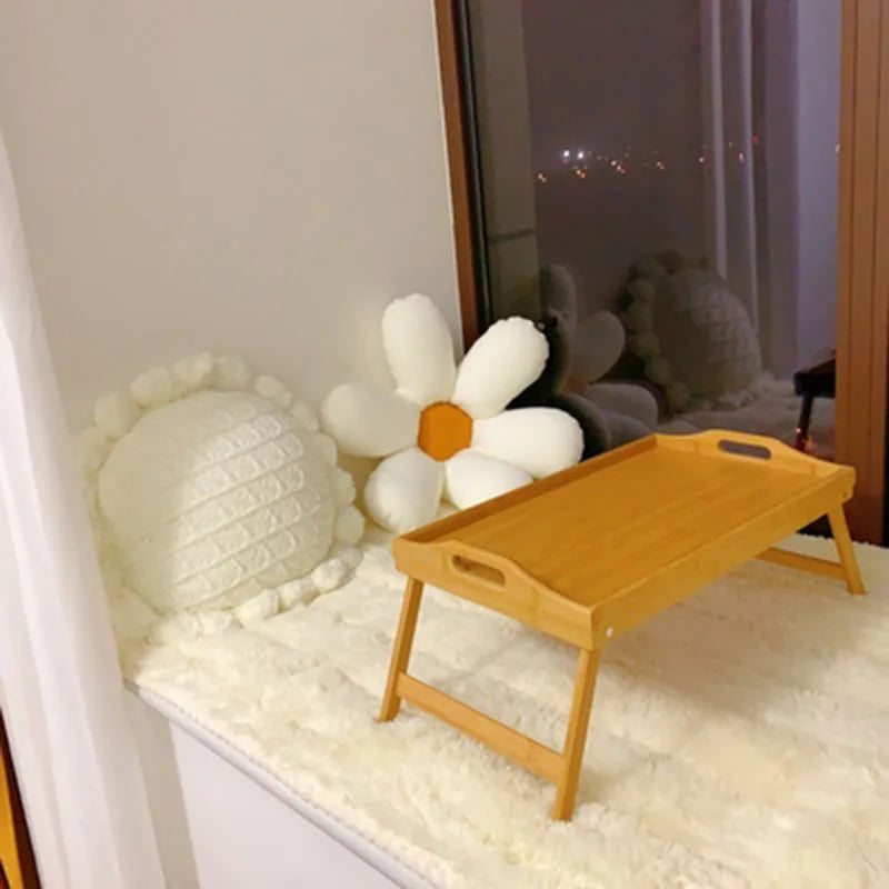 Hemasa Computer Desk Window Tatami Table Foldable Laptop Stand Breakfast Plate Bed Tray Cozy Bedside Bay Room Desks Bedroom Furniture