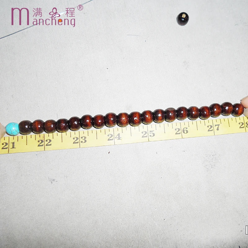 tiki rhinestones по 1 грн все 10MM Natural Turquoise Pulsera Hombre Wooden Buddha Bracelet Prayer Beads For Men Good Quality