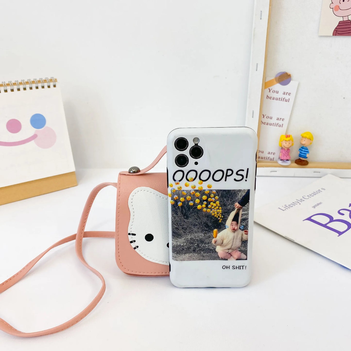 Hemasa Hello Kitty Purses and Handbags /Decorative Bag Cartoon Shoulder Messenger Bag