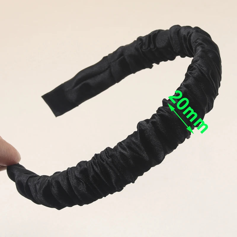 1PC Trendy Women Satin Hairbands Girls Headbands Hair Hoop Hair Accessories Headhoop