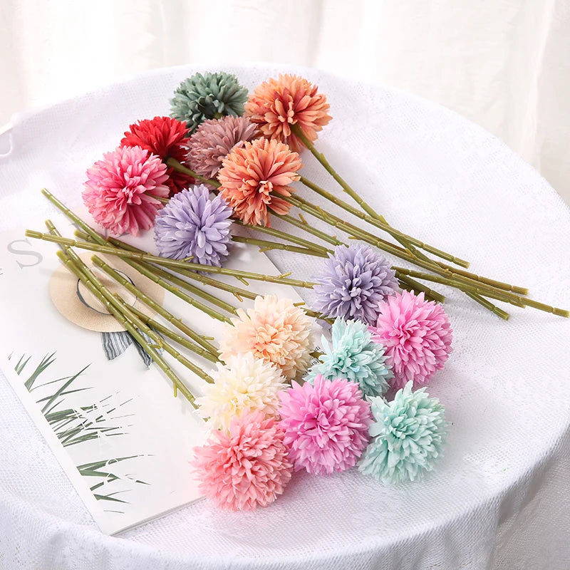 Tejesa 15Pcs Hydrangea Artificial Flowers Bouquet For Home Bedroom Decor Wedding Decoration Craft Vases Flower Arrangement Accessories