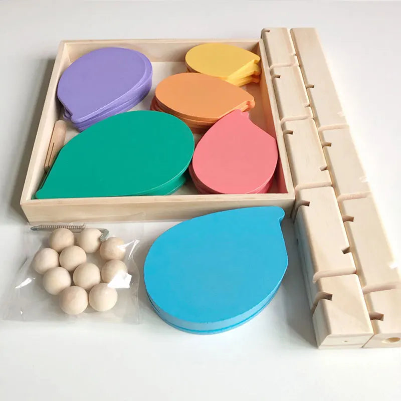 Hemasa Colorful Tree Marble Ball Run Track Building Blocks Kids Montessori Wooden Toys Learning Educational Toys for Children 3 years