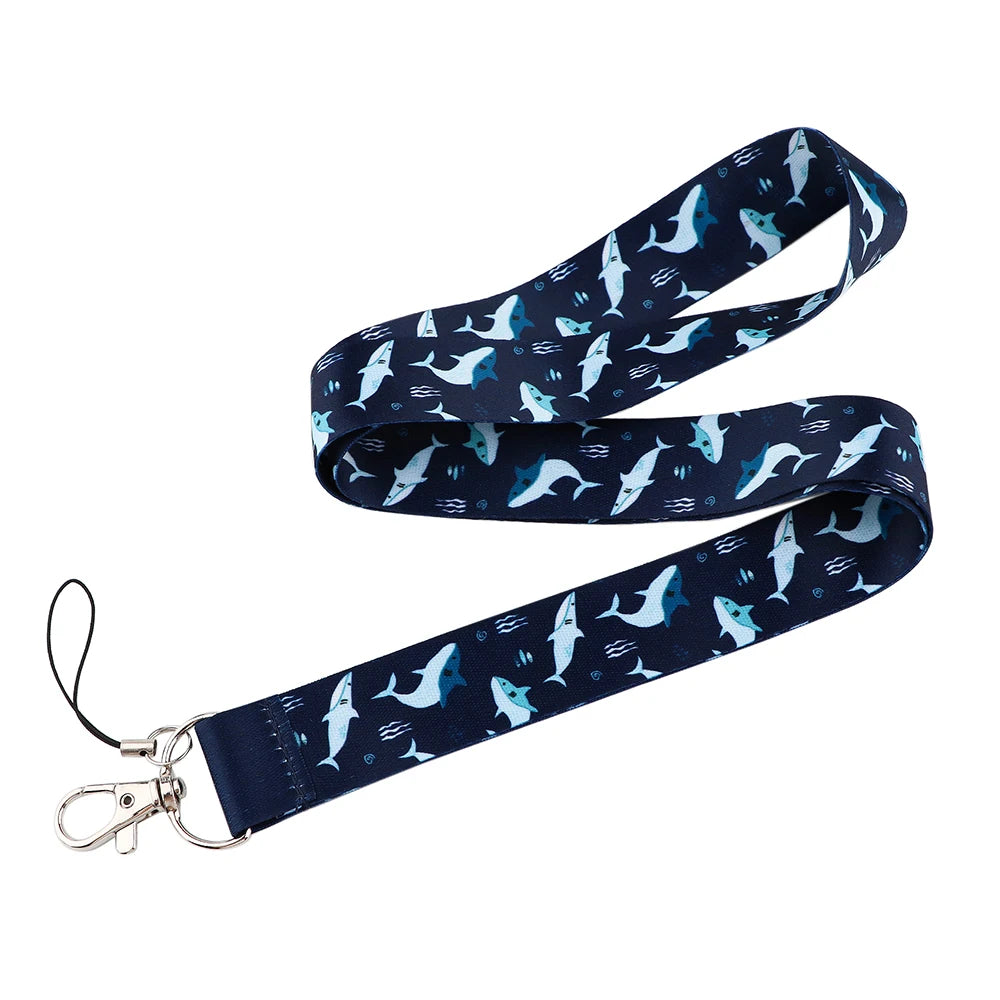 Tejesa Shark Whale Lanyards for Key Neck Strap ID Card Badge Gym Key Chain Keys Holder Keychain