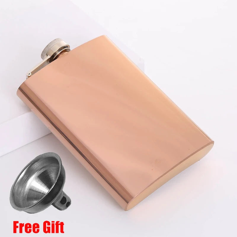 Tejesa 8oz Portable Hip Flask Stainless Steel Hip Liquor Whiskey Bottle Flask With Cap Funnel Travel Tour Drinkware Wine Pot Flagon New