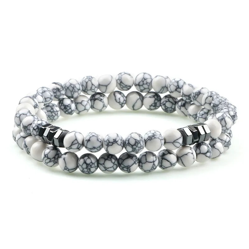 Hemasa  6mm Natural Black Matte  Beads  Bracelets