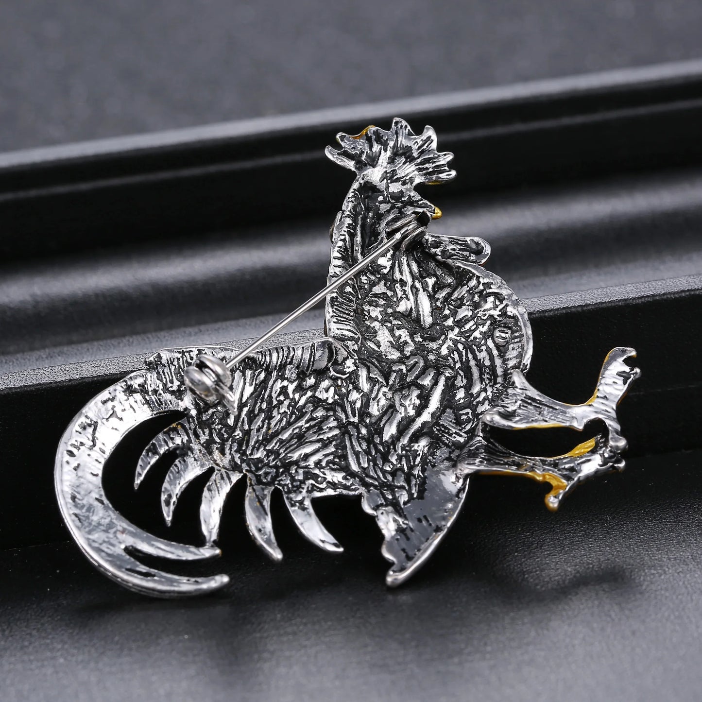 Trendy Big Rooster Brooch French Jewelry Fashion Multicolor Crystal Rhinestone Brooches Female Animal Brooches For Women