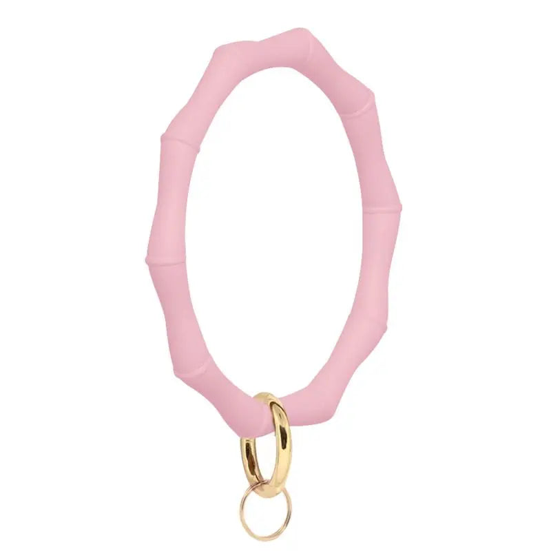 Silicone Keychain with Safe Card Picker Rainbow Color Silicone Beads Women Keyrings Barcelet Fashion Keychains For Keys Bag Car