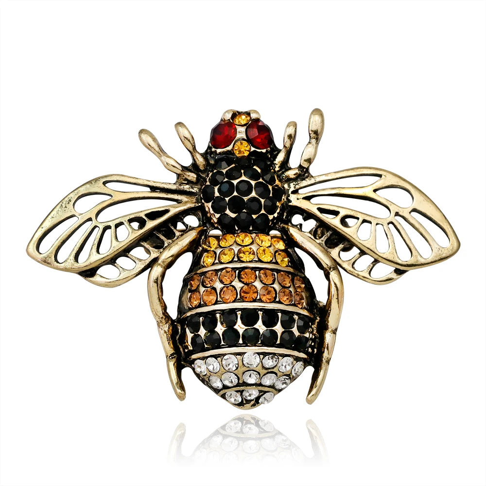 Classic Vintage Bee Brooch Insect Brooches For Women Metal Pins Banquet Party Suit Coat Cap Accessories Fall Winter Unique Gif