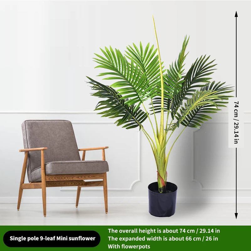 Large Tropical Palm Artificial Turtle, Bamboo Plant Branch, Plastic Turtle Leaves Used for DIY Family, Wedding Decoration