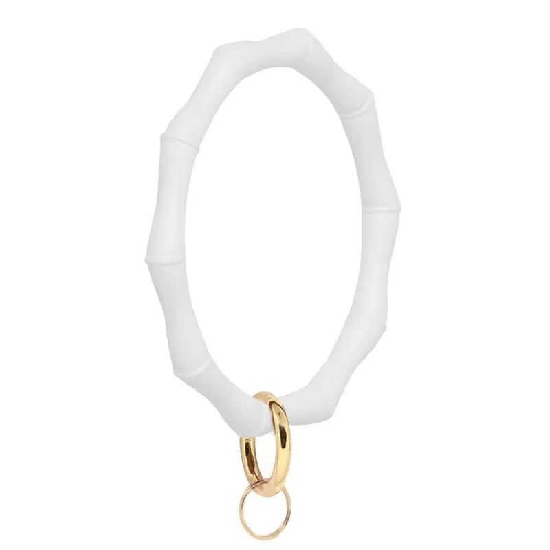 Silicone Keychain with Safe Card Picker Rainbow Color Silicone Beads Women Keyrings Barcelet Fashion Keychains For Keys Bag Car
