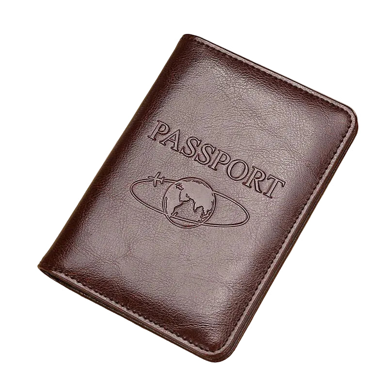 Tejesa Passport Holder RFID Blocking Genuine Leather on Cover for Passport Bag/ Multifunctional Travel Air Ticket Leather Case Wallet