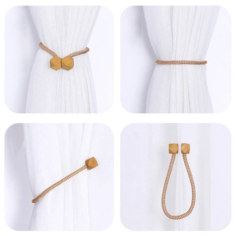 1PC Magnetic Curtain Tieback High Quality Holder Hook Buckle Clip Pretty Modern Polyester Decorative Home Accessorie