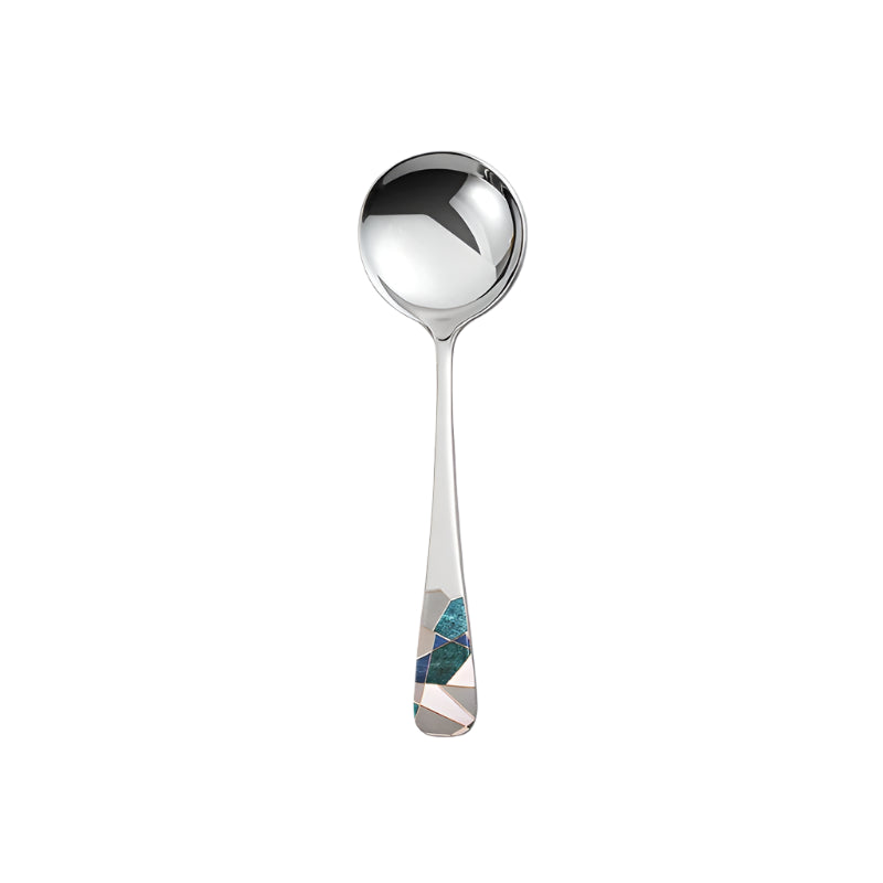 Hemasa Stainless Steel  Silver Coffee Ice Cream  Teaspoons  Dinner Tableware Round Head Dessert Spoons