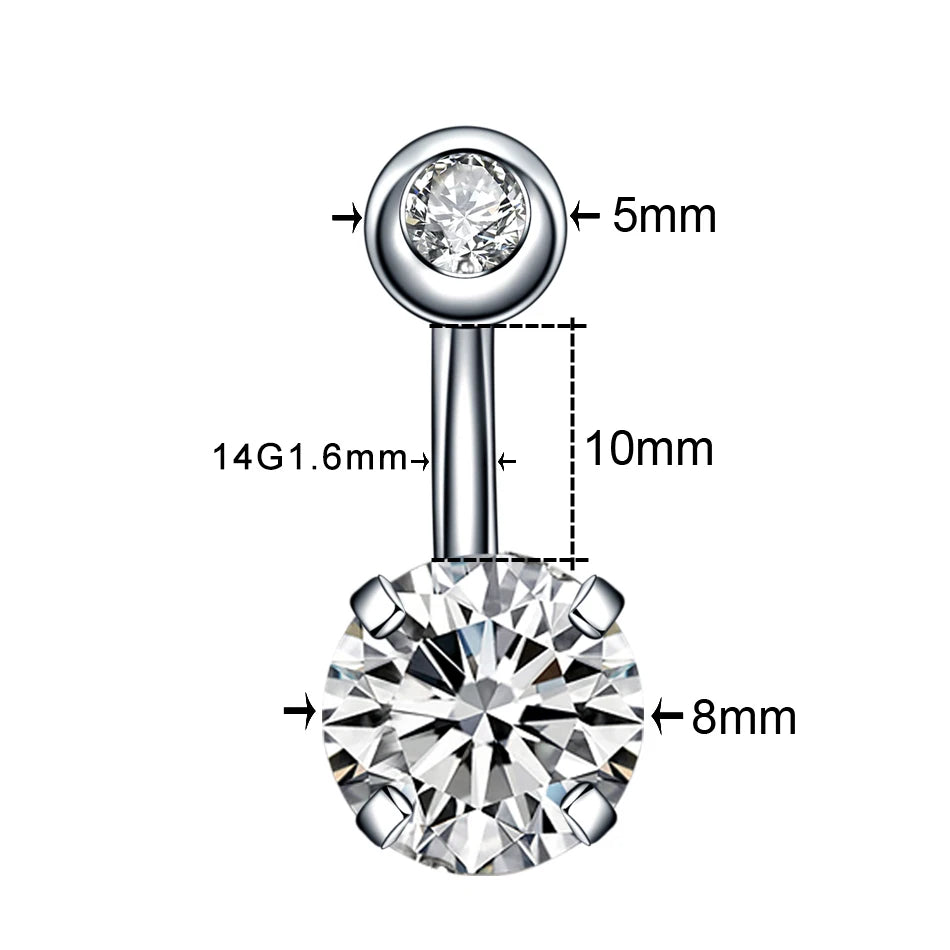 1PC Surgical Steel Navel Earring Belly Piercing Sexy Piercing Ombligo Gem Ear Piercings Navel Earring Body Jewelry Pircings
