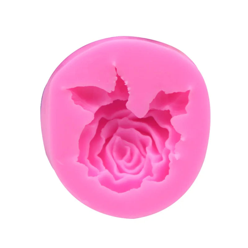 Flower Bloom Rose Shape Silicone DIY 3D Cake Mold Fondant Soap Cupcake Candy Chocolate Jelly Decoration Baking Tool Moulds