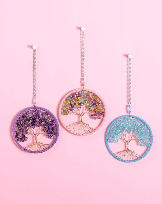 New Girl Heart Dream Catcher National Feather Ornaments Lace Ribbons Feathers Wrapped Lights Girls Room Decor Dreamcatcher