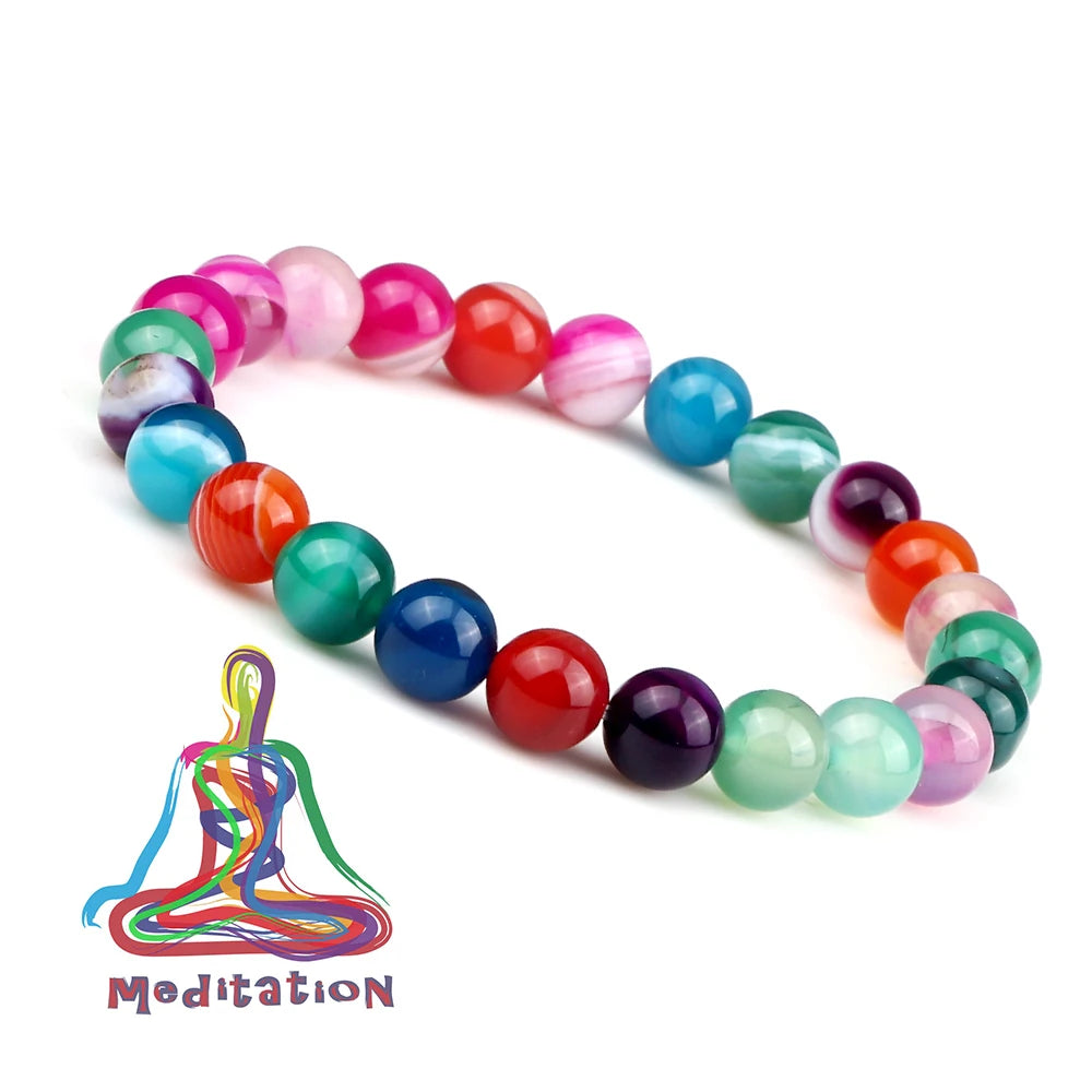 Hemasa 8mm Natural Stone Beads Bracelets