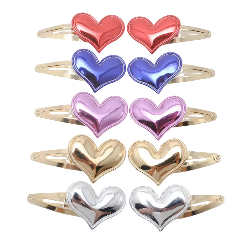 Tejesa 20pcs/lot Girls Hairclips Glitter Heart  Birthday Gift Baby Girls / Kids  Hair Clip For Children