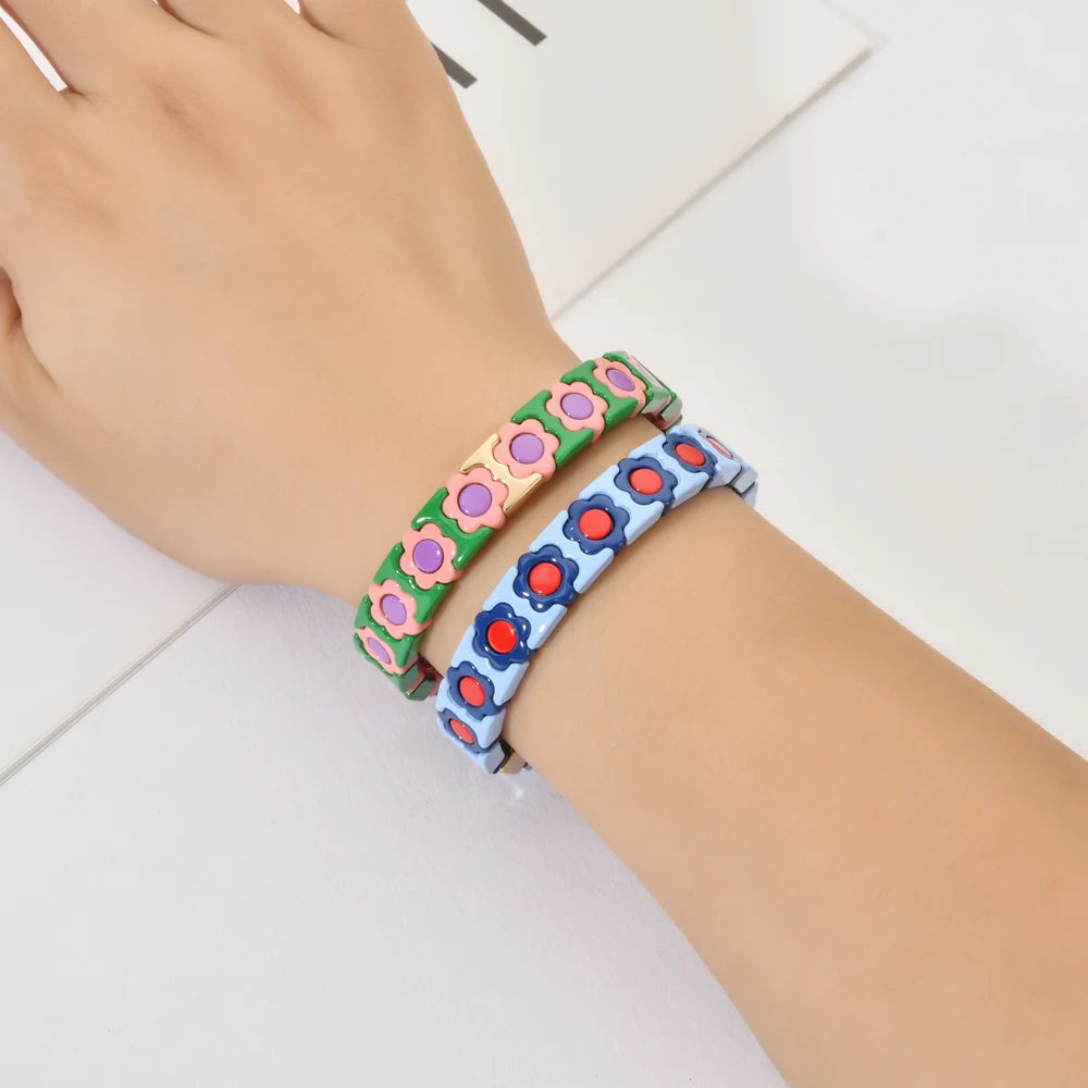 Heamsa  Boho  Flower Beads Bracelets For Women