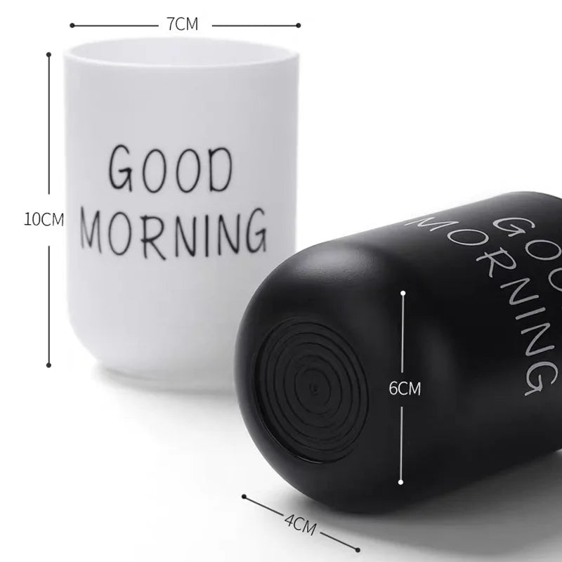 Hemasa Portable Couple Toothbrush Washing Mouth Cups Plastic Home Hotel Tooth Brush Holder Bathroom Accessories Mouthwash Storage Cups