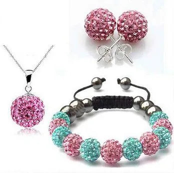 Hemasa Disco Ball Beads Jewellery Set  with Bracelet Earring  for women Gift