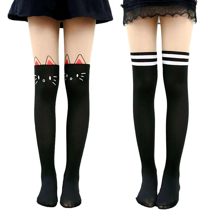 Cartoon Tights for Girls Child Velvet Pantyhose Stockings velvet Dance Tights Girls Cat Stockings Leg Warmer Cute 3-12 Years