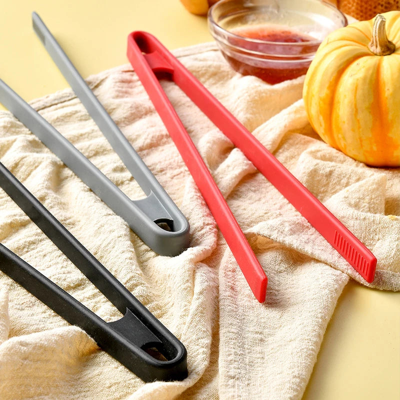 Tejesa  29cm Silicone Grill Tongs Non-Stick Food Bread Clip Heat Resistant BBQ Salad Cooking Serving Clamp Steak Pasta Clip For Kitchen