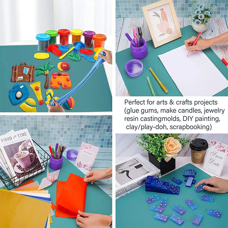 Tejesa 60*40cm  Large Size Silicone Placemat Heat Insulation Cup Pad Tablecloth Table Mat Non-Slip Bowl Cup Coaster Kitchen Accessories