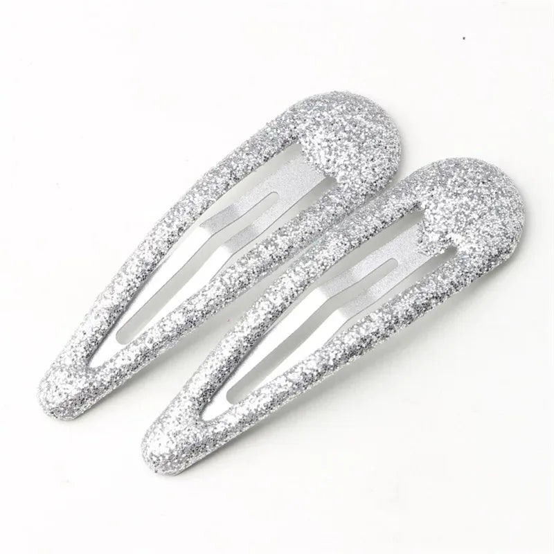 10/20pcs Glitter Snap Hair Clips Baby Children Girls BB Hairpin Hair Clip Pins Metal Barrettes Women Hair Styling Accessories