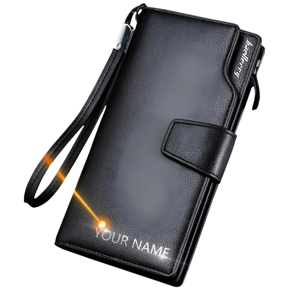 Hemasa PU Leather Long  Wallet Casual Men Purse Zipper Multi-function Wallets