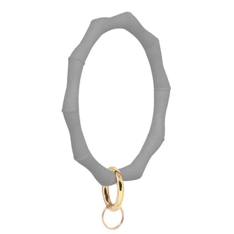 Silicone Keychain with Safe Card Picker Rainbow Color Silicone Beads Women Keyrings Barcelet Fashion Keychains For Keys Bag Car