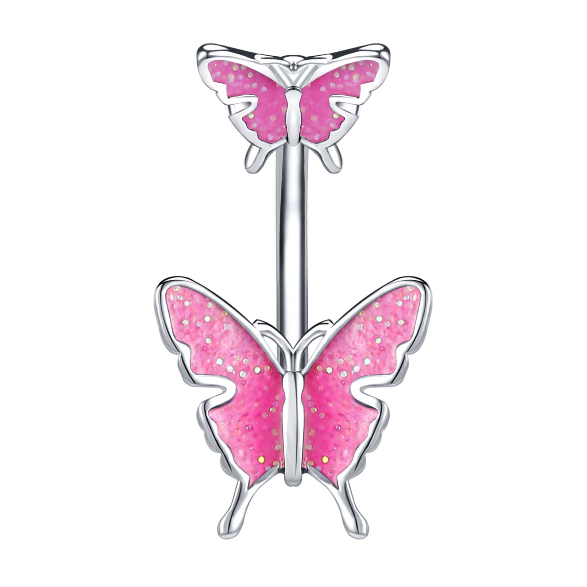 ZS 14G Bat Belly Button Ring Crystal Bat Navel Piercing Black Plated Body Piercing  Red Zircon Bat Belly Piercing Jewelry Women
