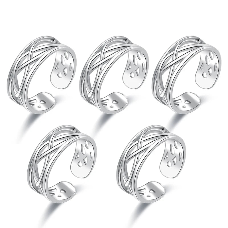 Hemasa 8PCS Tail Foot Ring Gifts Adjustable Open Toe Rings Set for Women Girl Summer Beach Vacation Kunuckle Jewelry Finger Ring