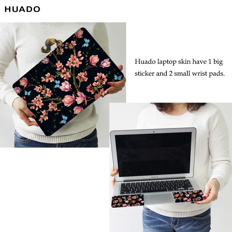 Hemasa Laptop Sticker 15.6 skin DIY Marble 15.6 Notebook Cover Decal Skins14 15.6 17 inch for MacBook Air Pro 13/HP/DELl/Lenovo