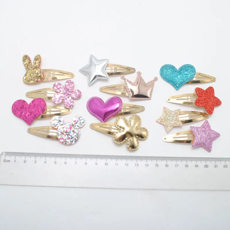 Tejesa 20pcs/lot Girls Hairclips Glitter Heart  Birthday Gift Baby Girls / Kids  Hair Clip For Children