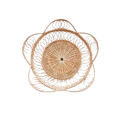 Hemasa Rattan Hand-Woven Coaster Teapot Placemat  for  Dining Table (Set of 4)