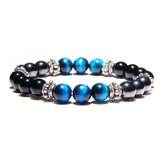 Natural Stone Bracelets Men Women Bracelets Tiger Eye Beads Braslet for Man Women Handmade Casual Jewelry hommes bijoux