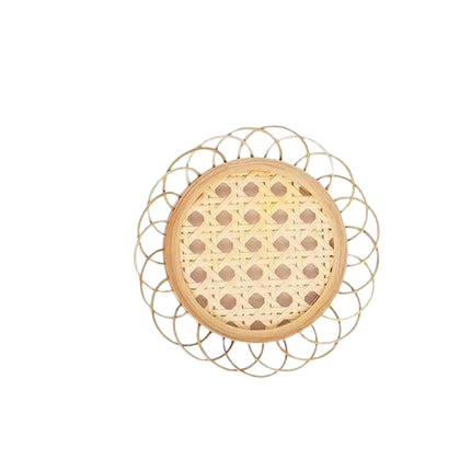 Hemasa Rattan Hand-Woven Coaster Teapot Placemat  for  Dining Table (Set of 4)