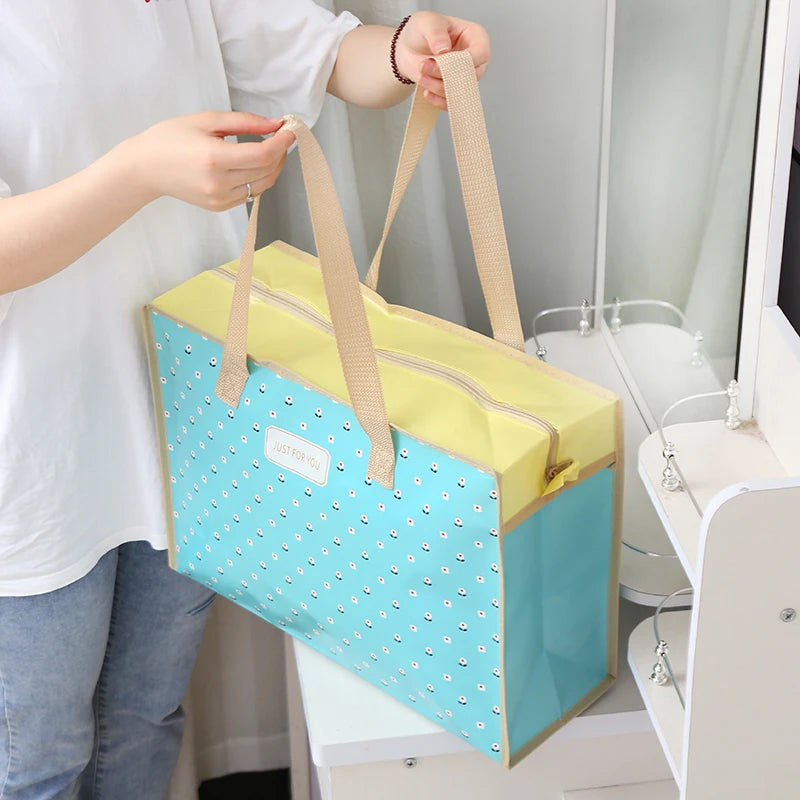Hemasa Shopping Bag Foldable Reusable Tote Folding Pouch Travel Non-woven Bathroom Storage Bag