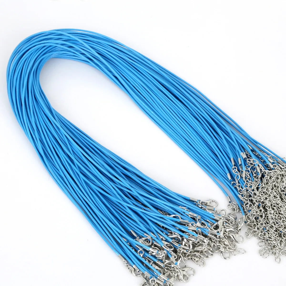 10Pcs 1.5/2mm Cotton Waxed Cord Adjustable Braided Rope String Necklace Chain with Lobster Clasp DIY Jewelry Making Handmade