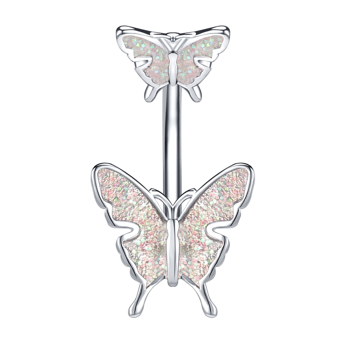 ZS 14G Bat Belly Button Ring Crystal Bat Navel Piercing Black Plated Body Piercing  Red Zircon Bat Belly Piercing Jewelry Women