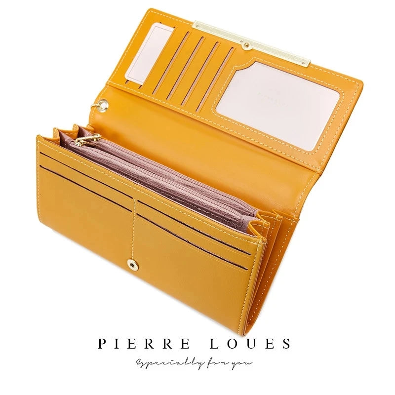Hemasa New Luxury Leather Wallet for Women / Card Holder Purse /Female Purses Long Clutch Wallets