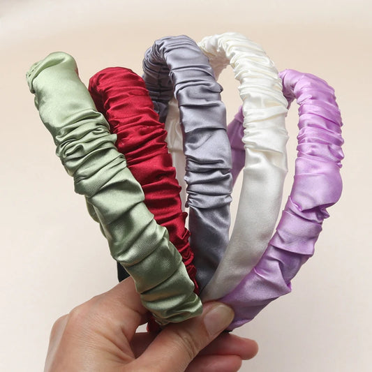 1PC Trendy Women Satin Hairbands Girls Headbands Hair Hoop Hair Accessories Headhoop