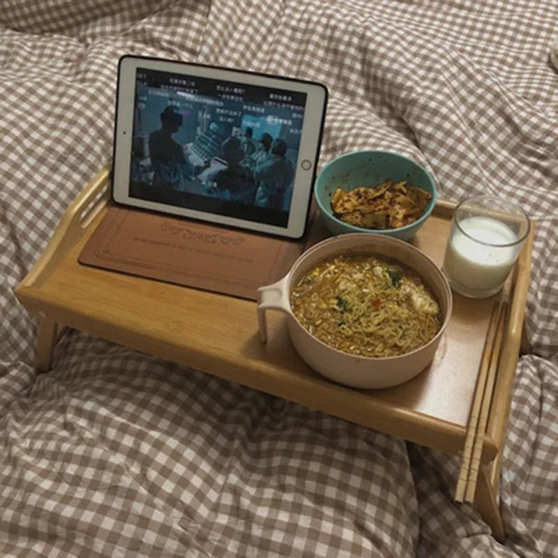 Hemasa Computer Desk Window Tatami Table Foldable Laptop Stand Breakfast Plate Bed Tray Cozy Bedside Bay Room Desks Bedroom Furniture