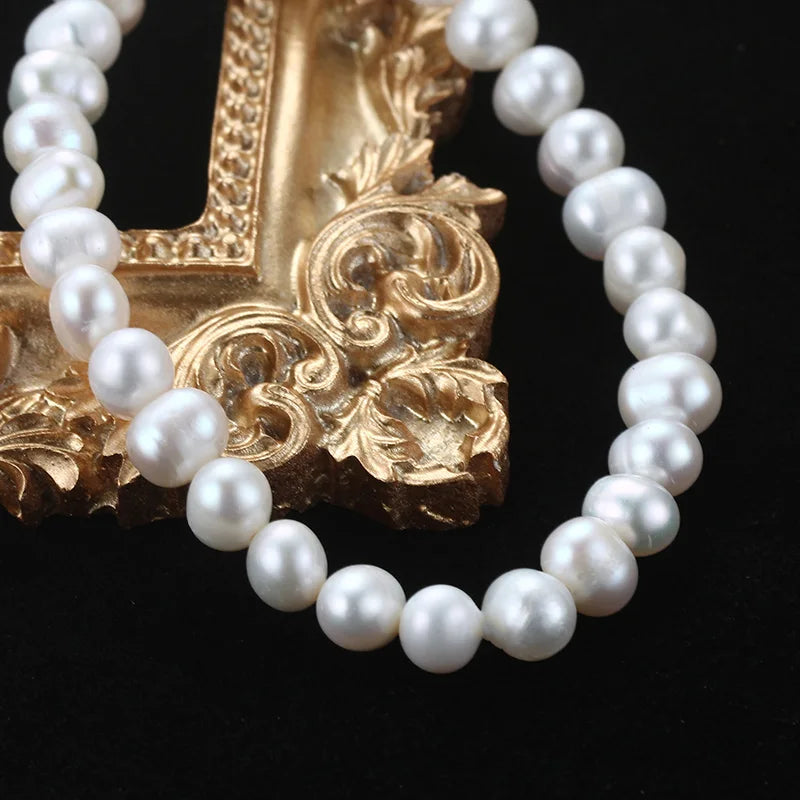 Cauuev Real Natural Freshwater Pearl Bracelet for Girls Jewelry Women 2021 Trendy